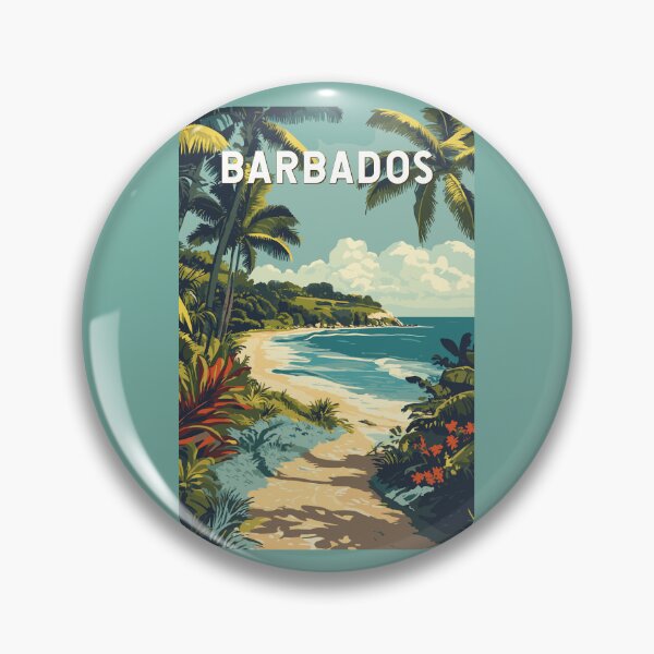 Item preview, Barbados Illustration Travel Art Vintage designed and sold by KrisSidDesigns.
