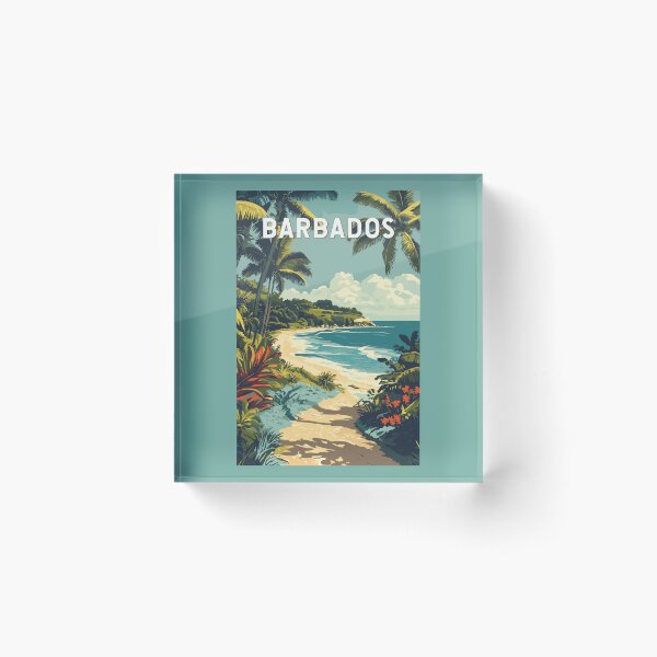 Item preview, Barbados Illustration Travel Art Vintage designed and sold by KrisSidDesigns.