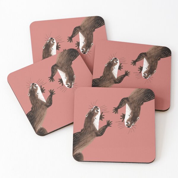 Artikelvorschau, Totem Amblonyx Otter Lebende Koralle entworfen und verkauft von belettelepink.