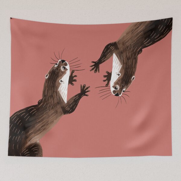Artikelvorschau, Totem Amblonyx Otter Lebende Koralle entworfen und verkauft von belettelepink.