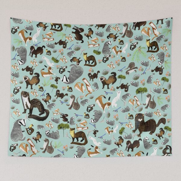 Item preview, Mustelids from Spain pattern designed and sold by belettelepink.
