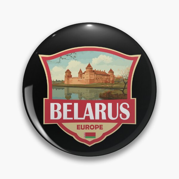 Item preview, Belarus Illustration Retro Badge designed and sold by KrisSidDesigns.