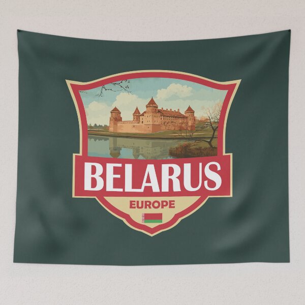 Item preview, Belarus Illustration Retro Badge designed and sold by KrisSidDesigns.