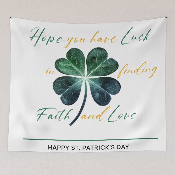 Item preview, Shamrock Hope Luck Faith Love Tee designed and sold by WickerStudio.