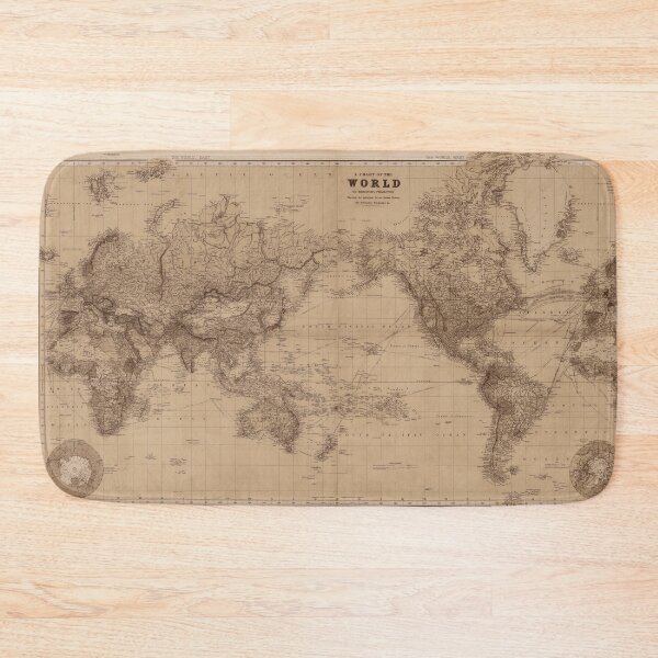 Item preview, Vintage 1904 World Map Poster – Antique-Style Atlas Print Large Sepia Map designed and sold by EmilyUpNorth.