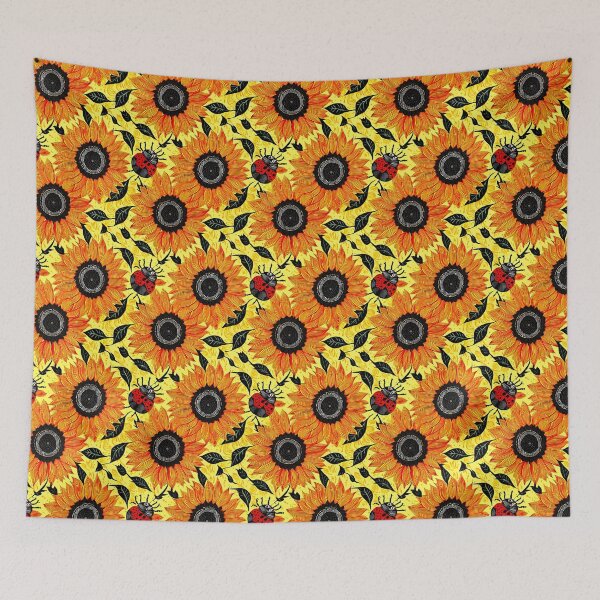 Item preview, Sunflower Batik Pattern designed and sold by pearl-carnation.