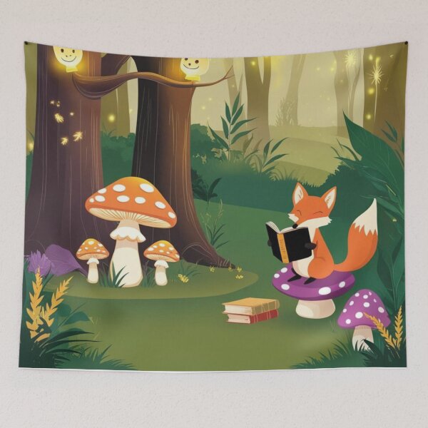 Item preview, Woodland Fox whimsical design. Toadstool Lanterns. designed and sold by Shoot-The-Moon.