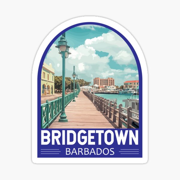 Item preview, Bridgetown Barbados Travel Art Emblem designed and sold by KrisSidDesigns.