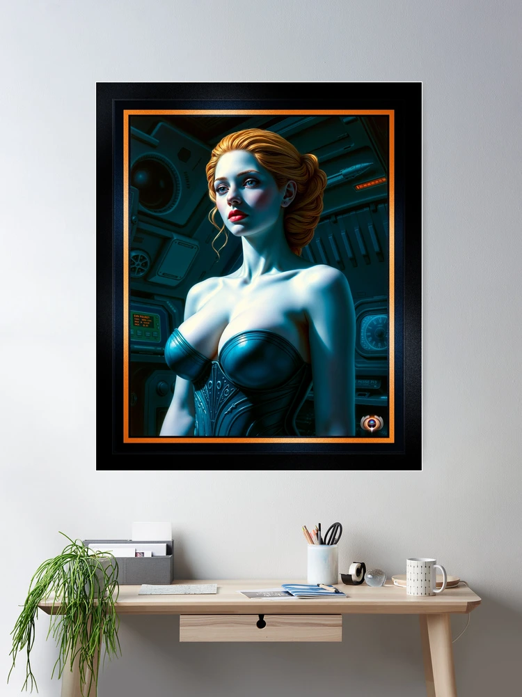 The Captivating Beauty Of Delatoria Selvus; A Vision Of Timeless Allure In A Mechanical World AI Concept Art by Xzendor7 Room Decor Poster Art Print
