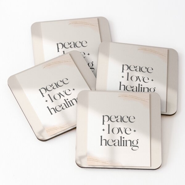 Item preview, Peace Love Healing Minimalist Wall Art – Calming & Inspirational Wellness Print designed and sold by TrendSh0p.