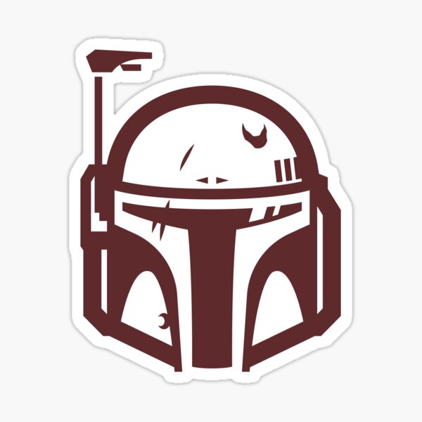 Vista previa del artículo con la obra «Casco Boba Fett minimalista», diseñado y vendido por MinimalGeekery.