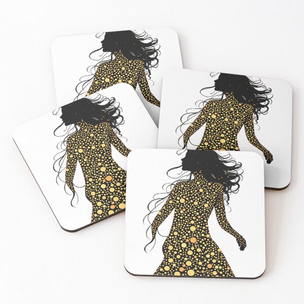 Item preview, Shadow Portraits Radiant Women Abstract Dots Girl Art designed and sold by ART ATTACK ZONE.