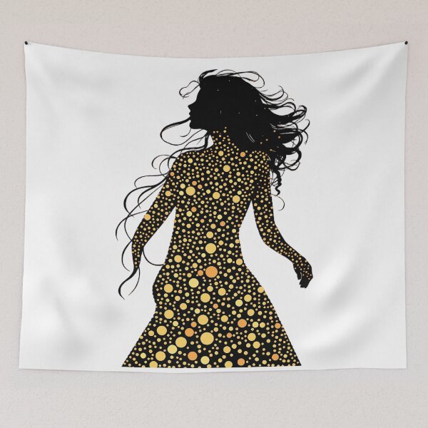 Item preview, Shadow Portraits Radiant Women Abstract Dots Girl Art designed and sold by ART ATTACK ZONE.