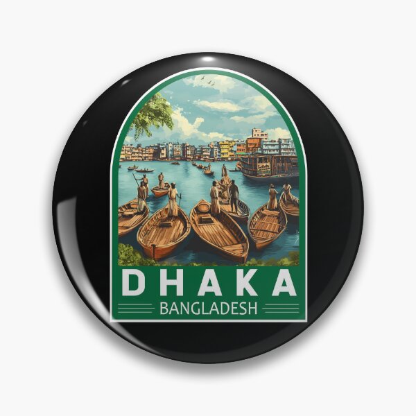 Item preview, Dhaka Bangladesh Travel Art Emblem designed and sold by KrisSidDesigns.