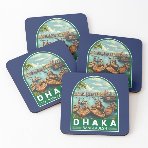 Item preview, Dhaka Bangladesh Travel Art Emblem designed and sold by KrisSidDesigns.