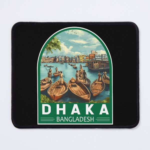 Item preview, Dhaka Bangladesh Travel Art Emblem designed and sold by KrisSidDesigns.