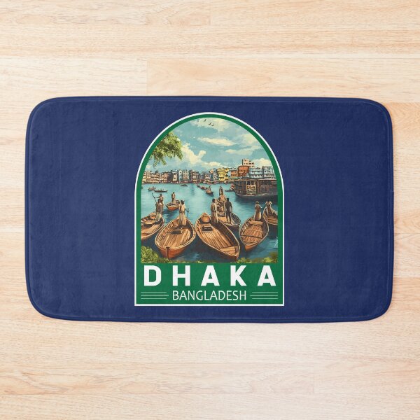 Item preview, Dhaka Bangladesh Travel Art Emblem designed and sold by KrisSidDesigns.
