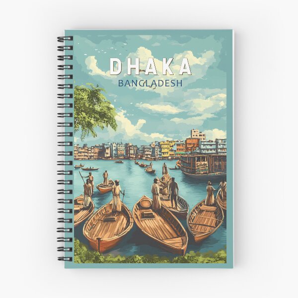 Item preview, Dhaka Bangladesh Illustration Travel Art Vintage designed and sold by KrisSidDesigns.