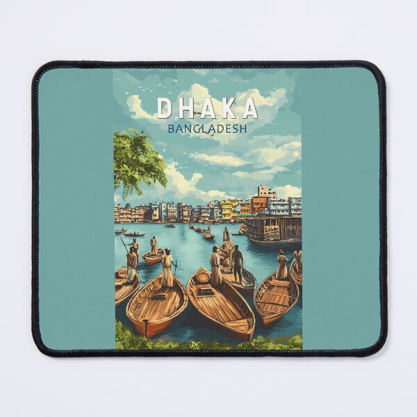 Item preview, Dhaka Bangladesh Illustration Travel Art Vintage designed and sold by KrisSidDesigns.