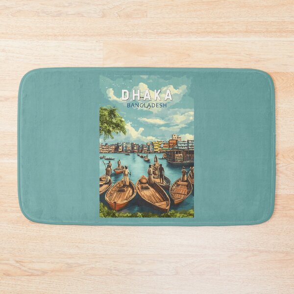 Item preview, Dhaka Bangladesh Illustration Travel Art Vintage designed and sold by KrisSidDesigns.