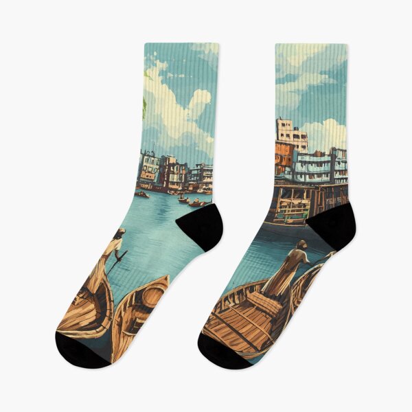 Item preview, Dhaka Bangladesh Illustration Travel Art Vintage designed and sold by KrisSidDesigns.
