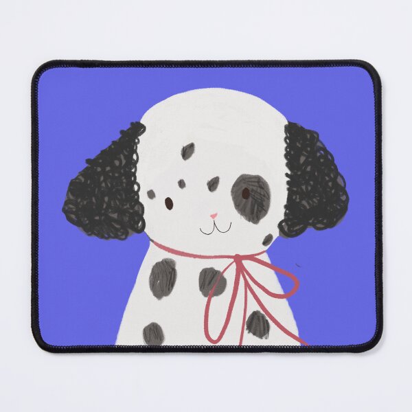Item preview, White puppy with Pink Bow Minimalist Aesthetic Kitty Illustraton by Jemma Jamie SKidmore  designed and sold by Jemma Jamie Skidmore.