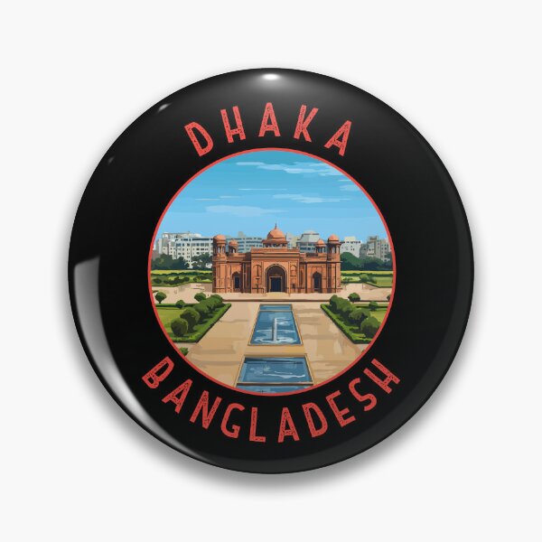 Item preview, Dhaka Bangladesh Retro Distressed Circle designed and sold by KrisSidDesigns.