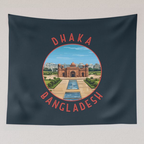 Item preview, Dhaka Bangladesh Retro Distressed Circle designed and sold by KrisSidDesigns.