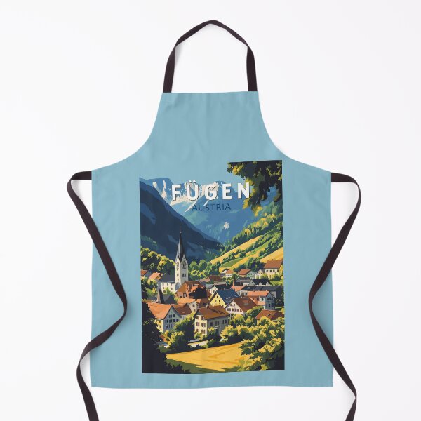 Artikelvorschau, Fugen Österreich Illustration Reisekunst Vintage entworfen und verkauft von KrisSidDesigns.