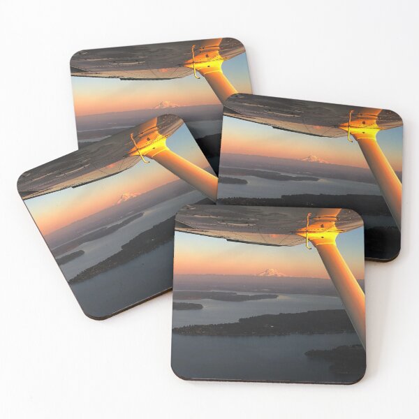 Item preview, Mt Rainier & Mt Adams Flying Sunset designed and sold by flyscenicair.
