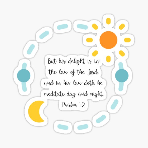 Item preview, Psalm 1:2, Bible verse designed and sold by Faithloveshop.