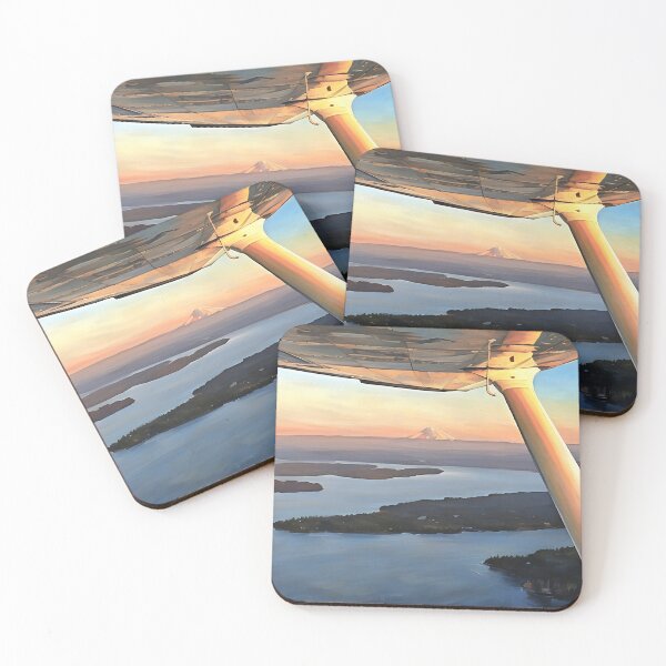 Item preview, Mt Rainier & Mt Adams Flying Sunset (Impressionist) designed and sold by flyscenicair.