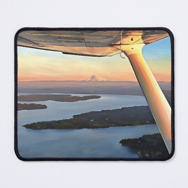Item preview, Mt Rainier & Mt Adams Flying Sunset (Impressionist) designed and sold by flyscenicair.