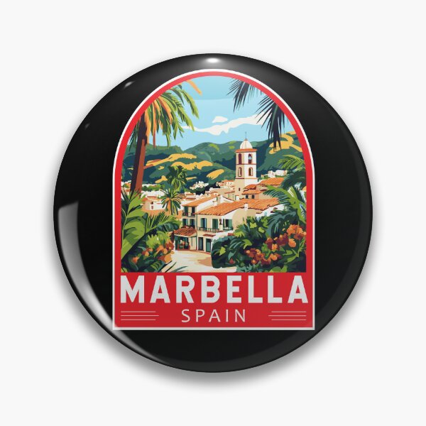 Item preview, Marbella Spain Travel Art Emblem designed and sold by KrisSidDesigns.