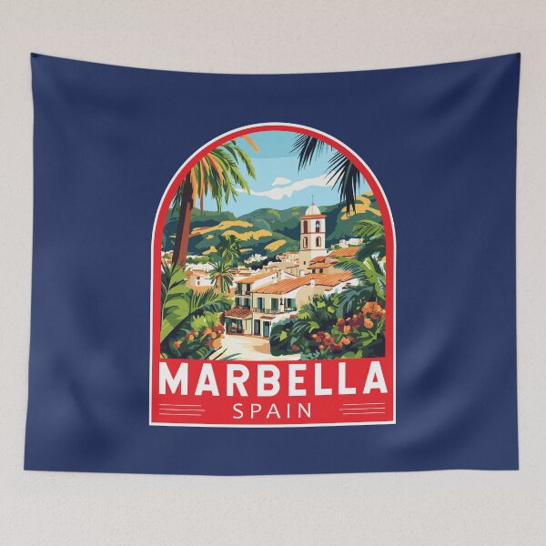 Item preview, Marbella Spain Travel Art Emblem designed and sold by KrisSidDesigns.
