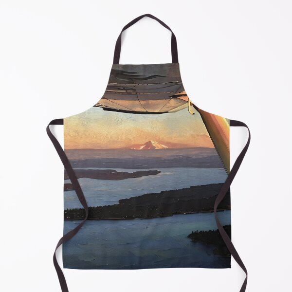 Item preview, Mt Rainier & Mt Adams Flying Sunset (Oil Painting) designed and sold by flyscenicair.