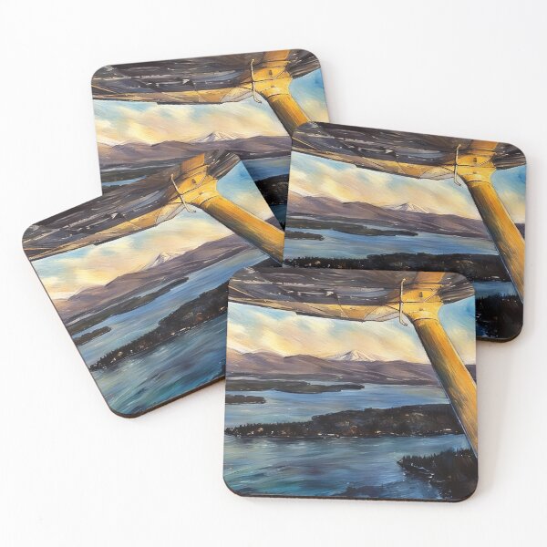 Item preview, Mt Rainier & Mt Adams Flying Sunset (Pastel) designed and sold by flyscenicair.