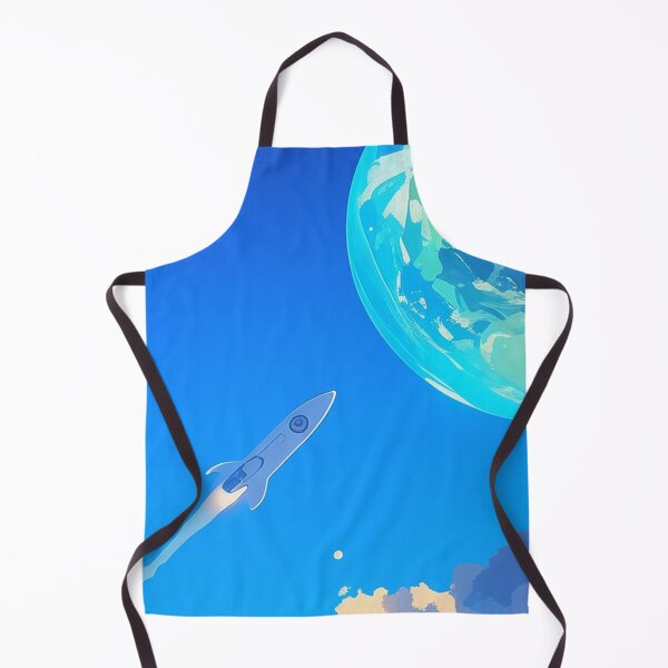Item preview, spaceship toward blue-green plant in deep space designed and sold by AHMEK13512.