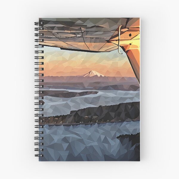 Item preview, Mt Rainier & Mt Adams Flying Sunset (Poly Art) designed and sold by flyscenicair.