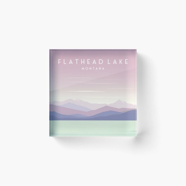 Item preview, Flathead Lake Montana Travel Print United States designed and sold by Wander-World.