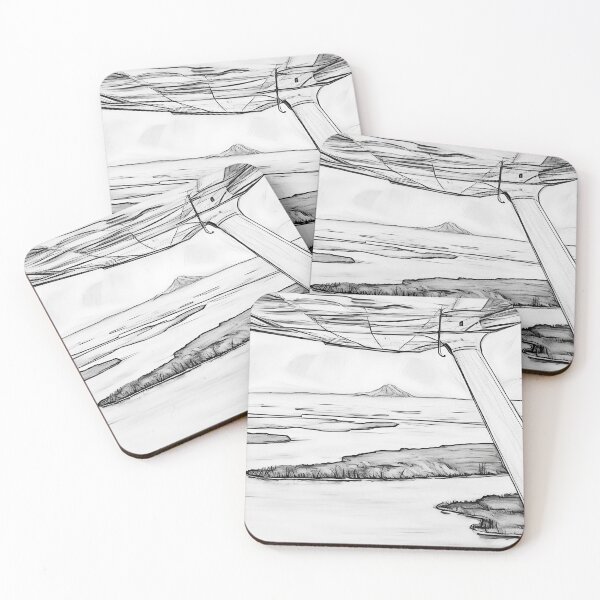 Item preview, Mt Rainier & Mt Adams Flying Sunset (Sketch) designed and sold by flyscenicair.