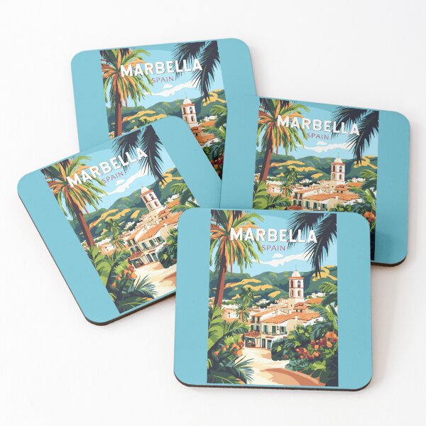 Item preview, Marbella Spain Illustration Travel Art Vintage designed and sold by KrisSidDesigns.