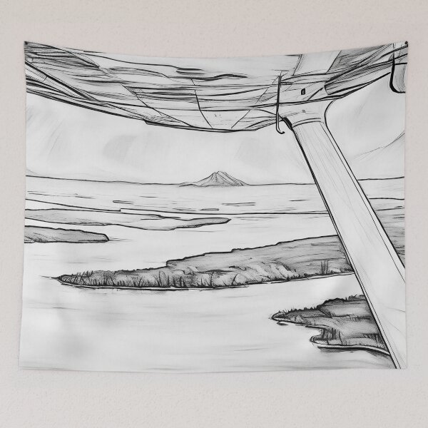 Item preview, Mt Rainier & Mt Adams Flying Sunset (Sketch) designed and sold by flyscenicair.