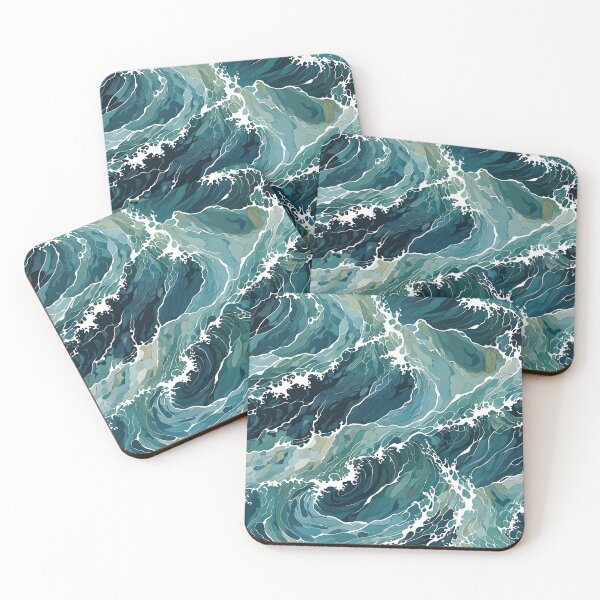 Item preview, Coastal Waters Abstract designed and sold by Roanemermaid.