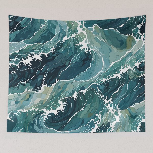 Item preview, Coastal Waters Abstract designed and sold by Roanemermaid.
