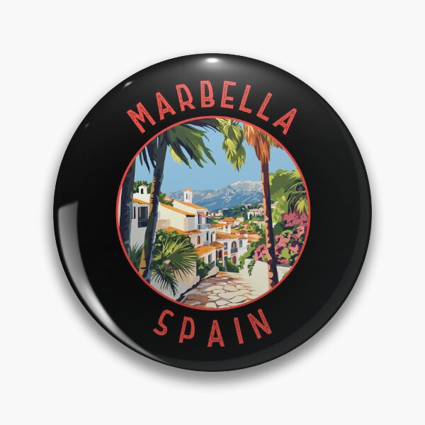 Item preview, Marbella Spain Retro Distressed Circle designed and sold by KrisSidDesigns.