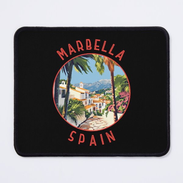 Item preview, Marbella Spain Retro Distressed Circle designed and sold by KrisSidDesigns.