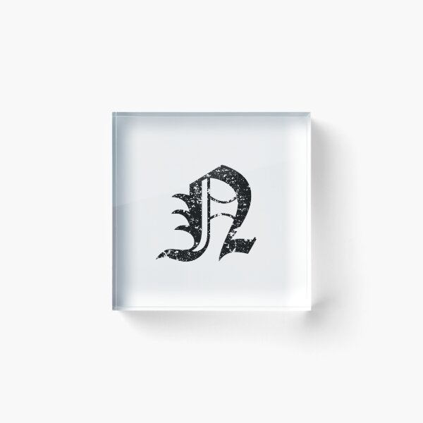 Item preview, Capital Letter N - Eroded / Distressed Gothic Blackletter Script / Old English Font (Black) designed and sold by STUDIO-72.
