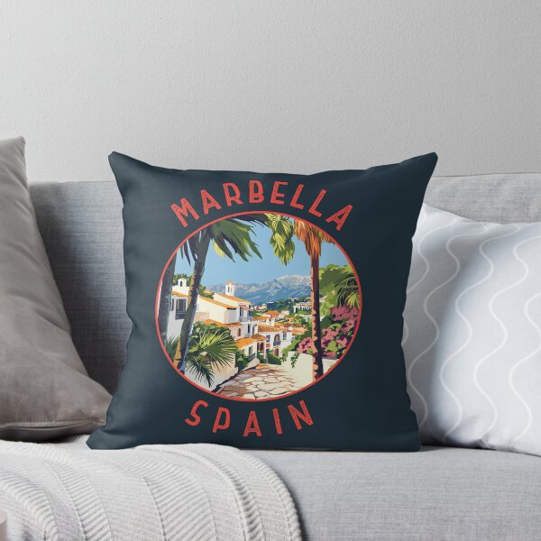 Item preview, Marbella Spain Retro Distressed Circle designed and sold by KrisSidDesigns.