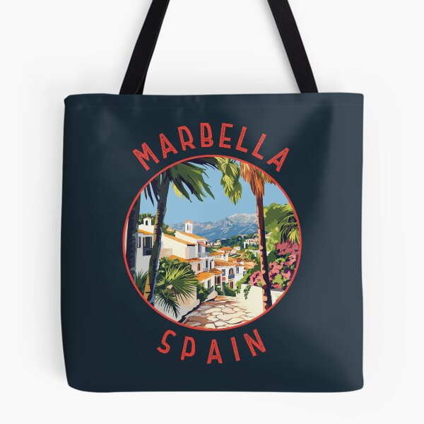 Item preview, Marbella Spain Retro Distressed Circle designed and sold by KrisSidDesigns.